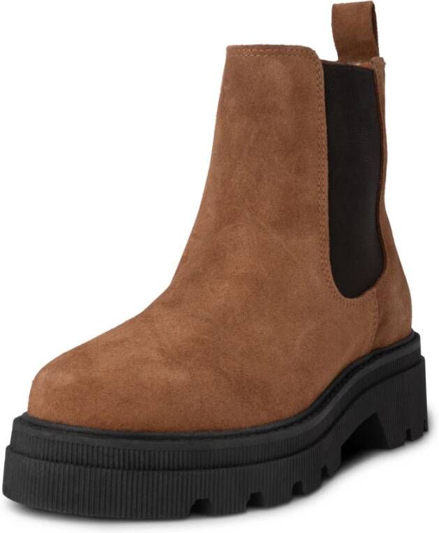 Shoe the Bear Suede Chelsea Laars Elegante Stijl Brown Dames