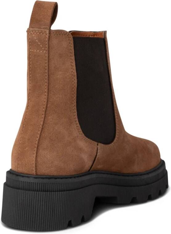 Shoe the Bear Suede Chelsea Laars Elegante Stijl Brown Dames