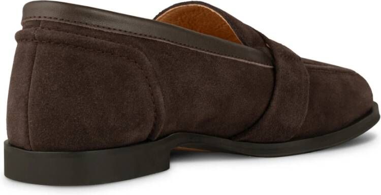 Shoe the Bear Suede Square Toe Loafer Brown Dames