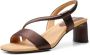 Shoe the Bear Sylvi Slingback Hoge Hak Sandalen Brown Dames - Thumbnail 2