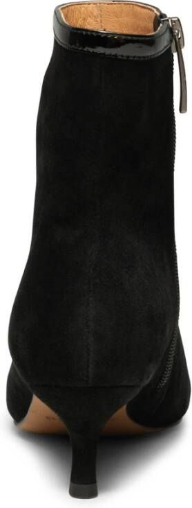 Shoe the Bear Tijdloze Elegantie: Saga Zip Patent Suede Zwart Dames