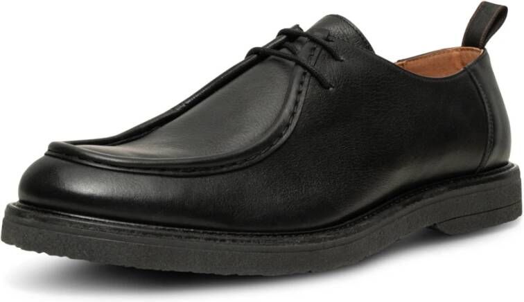 Shoe the Bear Tijdloze Wallabee Leren Schoenen Black Heren