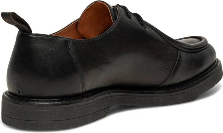 Shoe the Bear Tijdloze Wallabee Leren Schoenen Black Heren