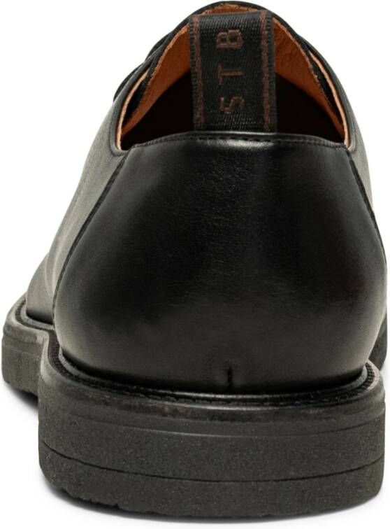 Shoe the Bear Tijdloze Wallabee Leren Schoenen Black Heren