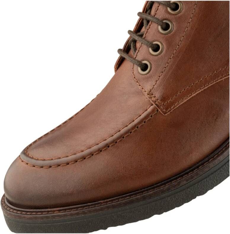 Shoe the Bear Waterafstotende Leren Veterschoen Brown Heren