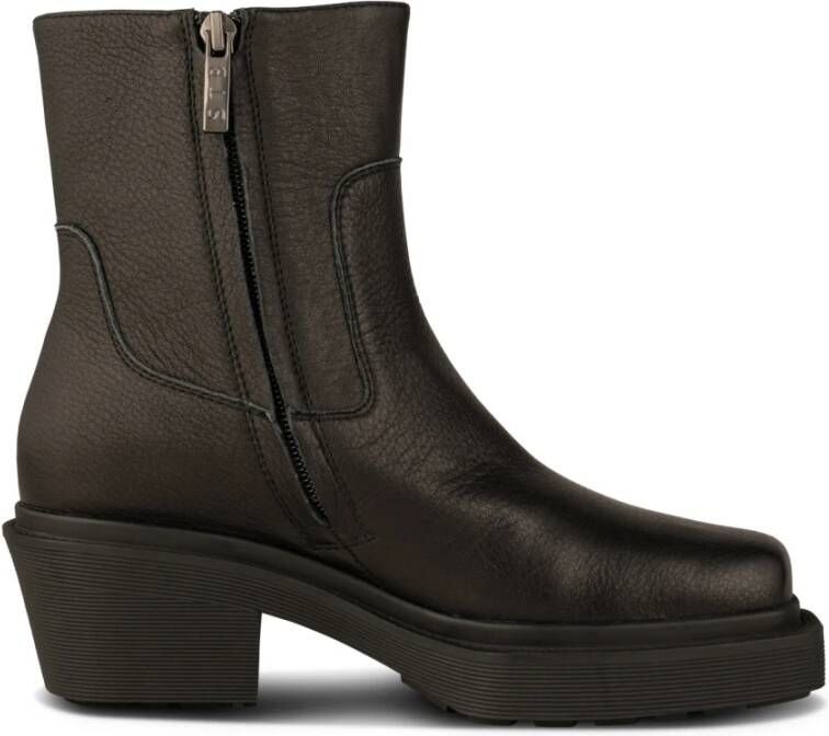 Shoe the Bear Westelijke Leren Enkellaars Black Dames