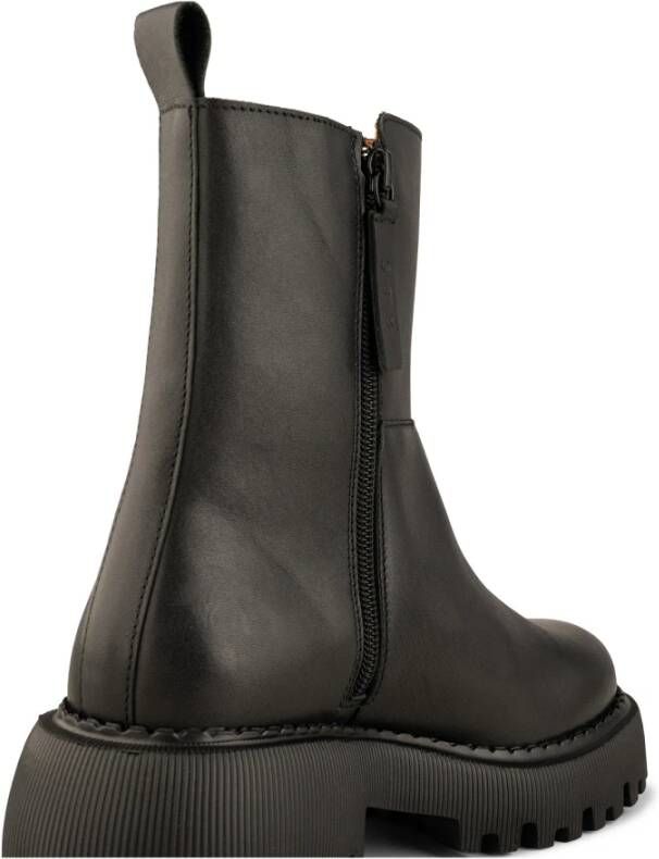 Shoe the Bear Zip Boot Leren Chunky Zool Black Dames