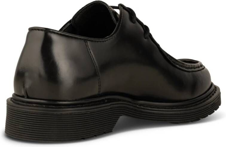 Shoe the Bear Zwarte leren loafers met elegante vetersluiting Black Dames