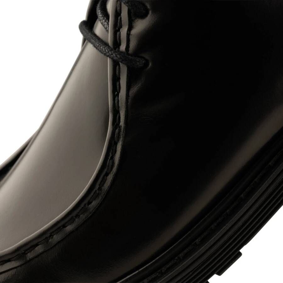 Shoe the Bear Zwarte leren loafers met elegante vetersluiting Black Dames