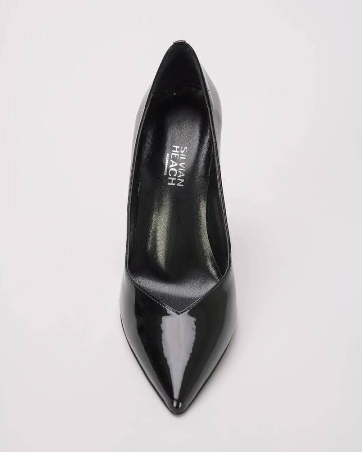 Silvian Heach Lakleren pumps met puntige neus en hoge hak Black Dames