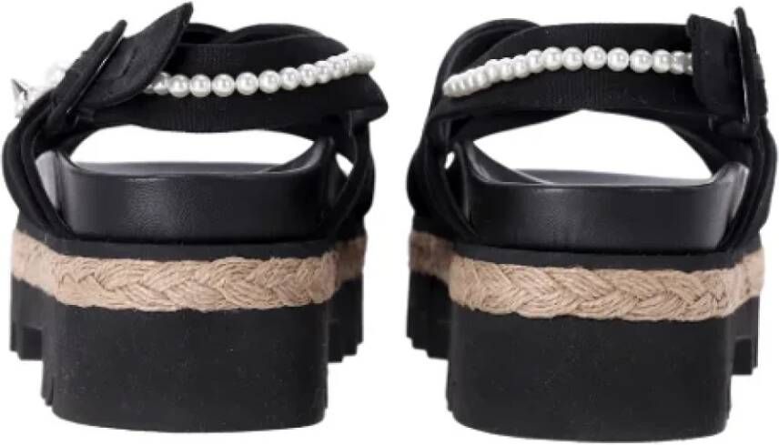 Simone Rocha Pre-owned Leather espadrilles Black Dames