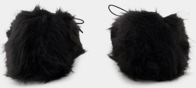 Simone Rocha Zwarte Leren Criss Cross Ballerinas Black Dames