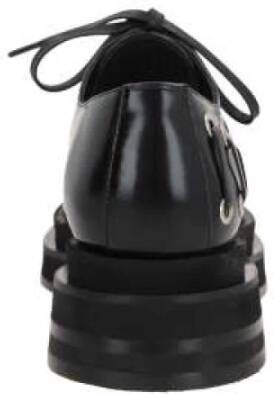 Simone Rocha Zwarte Leren Flatform Derby Schoenen Black Dames