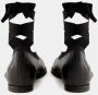 Simone Rocha Zwarte Leren Heart Toe Ballerina Black Dames - Thumbnail 3