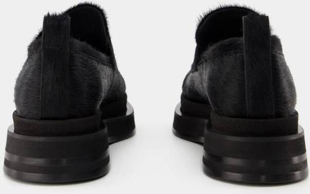 Simone Rocha Zwarte Leren Heart Toe Loafers Black Dames