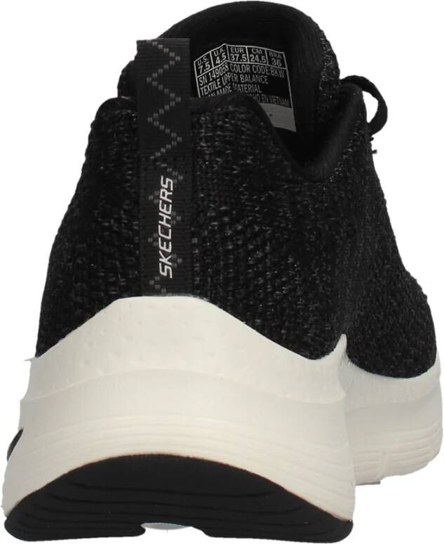 Skechers Ademende Stof Dames Sneaker Black Dames