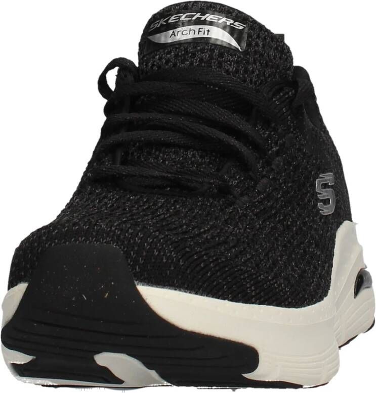 Skechers Ademende Stof Dames Sneaker Black Dames