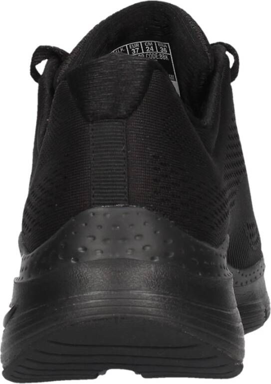 Skechers Ademende Stof Dames Sneaker Black Dames