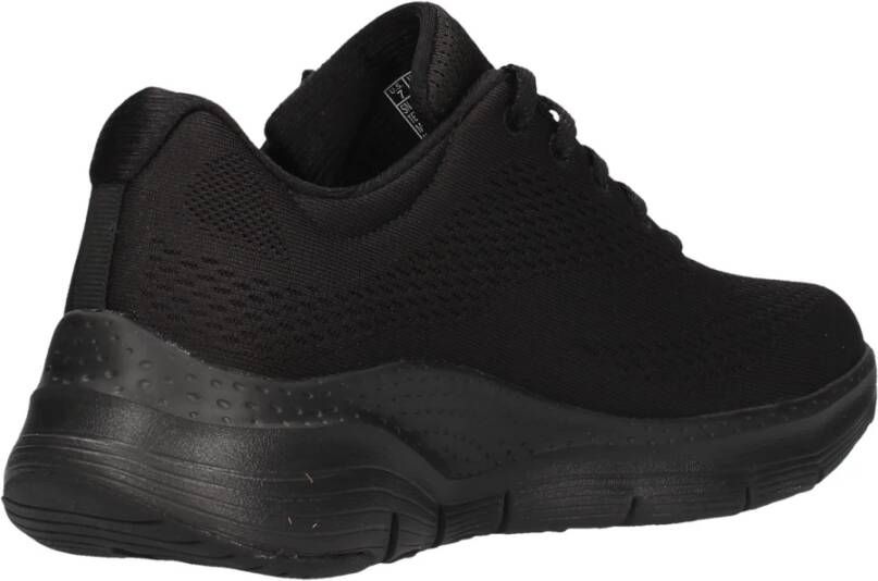 Skechers Ademende Stof Dames Sneaker Black Dames