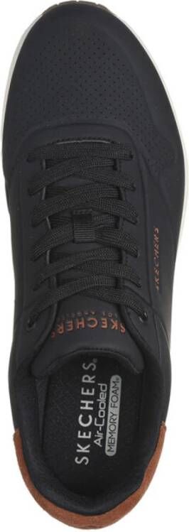 Skechers Air-Cooled Memory Foam Jogging Sneaker Black Heren