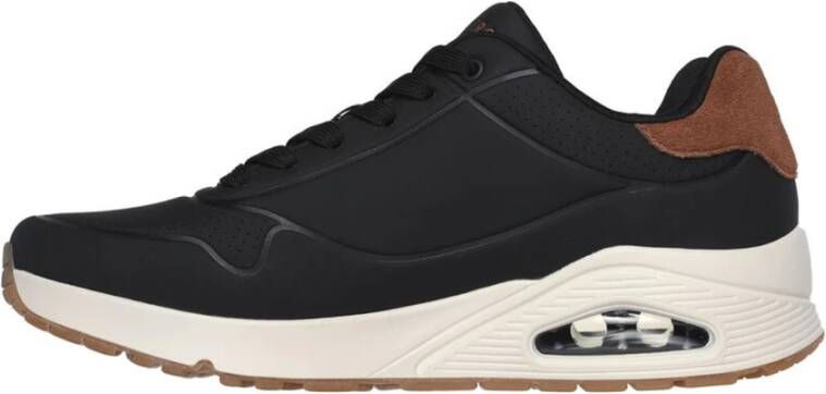 Skechers Air-Cooled Memory Foam Jogging Sneaker Black Heren