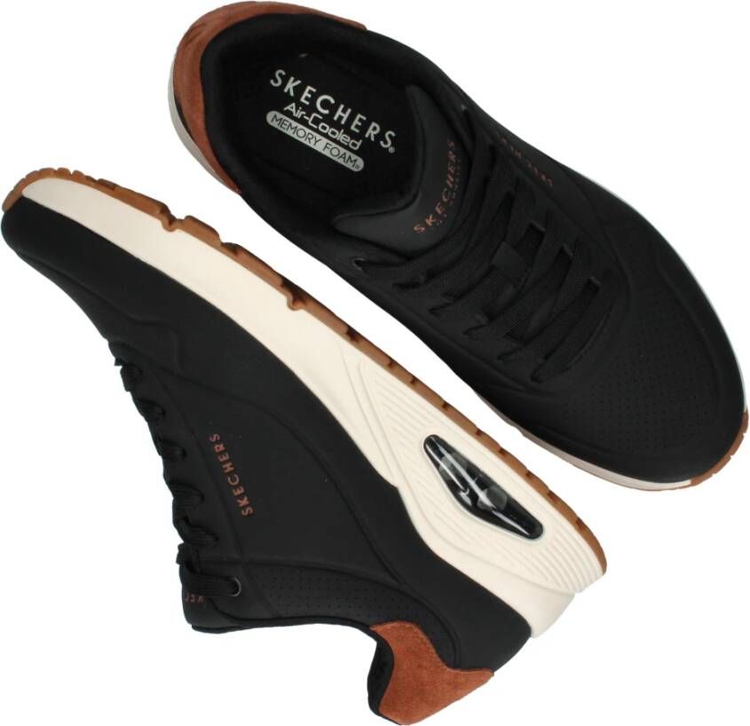 Skechers Air-Cooled Memory Foam Sneaker Black Heren