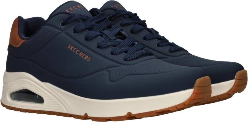 Skechers Air-Cooled Memory Foam Sneaker Blue Heren