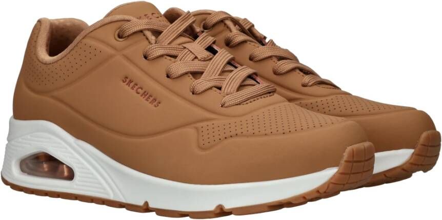 Skechers Air Stand Sneaker Comfortabel Cognac Brown Dames