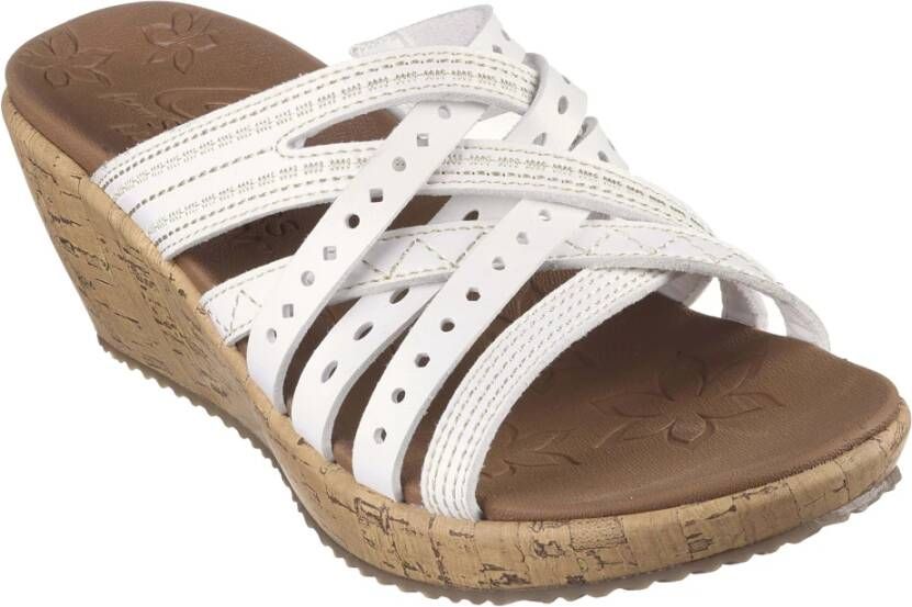 Skechers Beverlee Hot Sprin Sandals White Dames