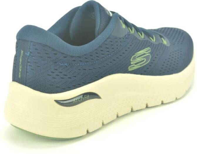 Skechers Blauw Lycra Runner Sneakers voor Heren Blue Heren