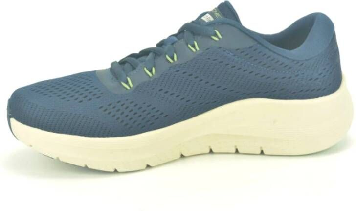 Skechers Blauw Lycra Runner Sneakers voor Heren Blue Heren