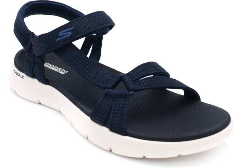 Skechers Blauwe Sandalen met Stoffen Voering Blue Dames