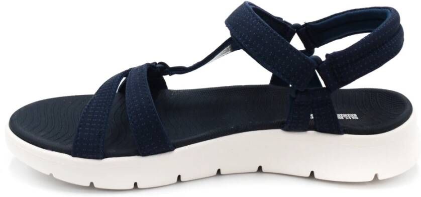 Skechers Blauwe Sandalen met Stoffen Voering Blue Dames