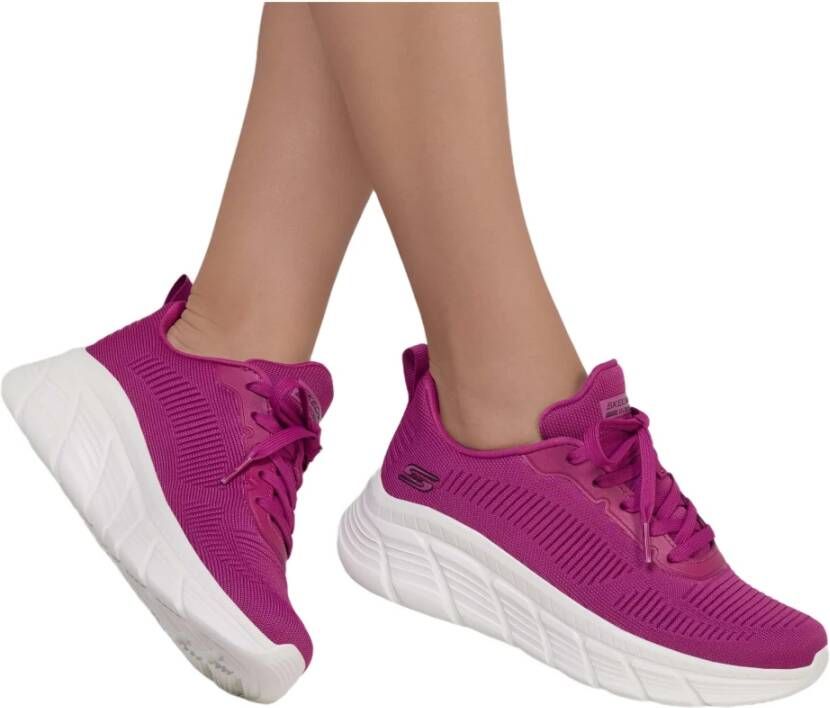 Skechers Bobs Sport B Flex Hi Sneakers Pink Dames