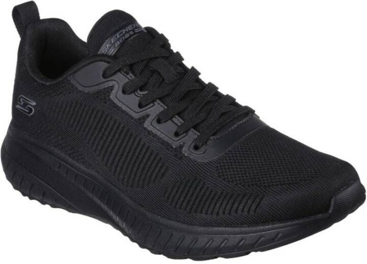 Skechers Bobs Squad Chaos Sneaker van Mesh Textiel Black Heren