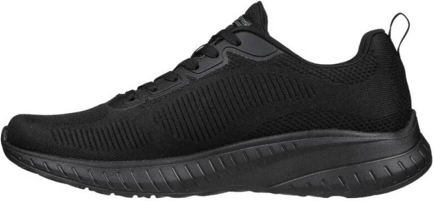 Skechers Bobs Squad Chaos Sneaker van Mesh Textiel Black Heren