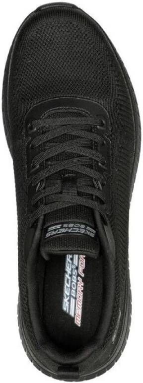 Skechers Bobs Squad Chaos Sneaker van Mesh Textiel Black Heren