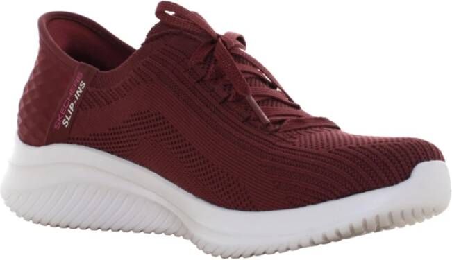 Skechers Bordeaux Lage Sneakers voor Vrouwen Red Dames