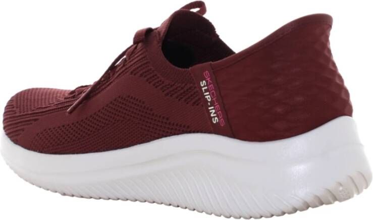 Skechers Bordeaux Lage Sneakers voor Vrouwen Red Dames