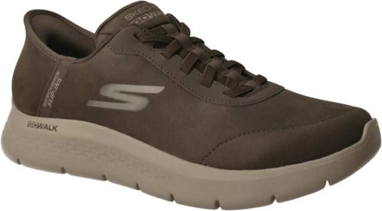 Skechers Bruine Flex Gebreide Sneaker Brown Heren