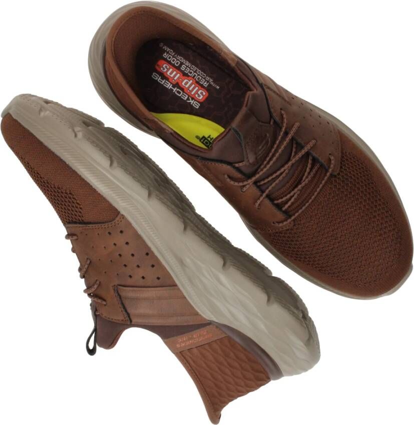 Skechers Bruine Slip-Ins Vegan Instapper Gogamat Brown Heren