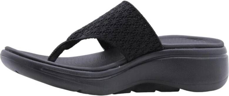 Skechers Brynn Stijlvolle Teenslipper Black Dames