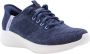 Skechers Go Walk Flex New World Instappers Donkerblauw Lime - Thumbnail 28