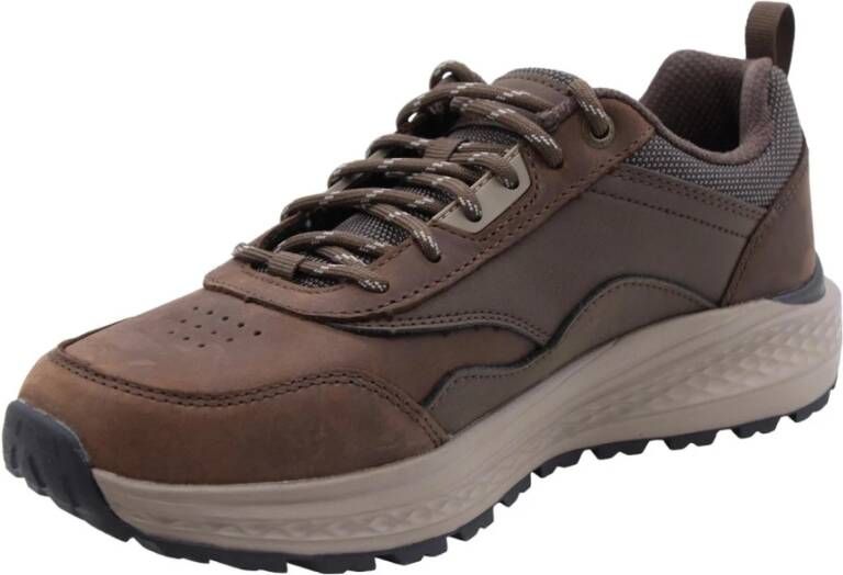 Skechers Casual Sneaker met Vlaai Stijl Brown Heren