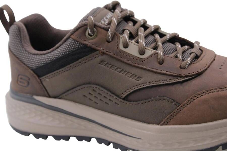 Skechers Casual Sneaker met Vlaai Stijl Brown Heren