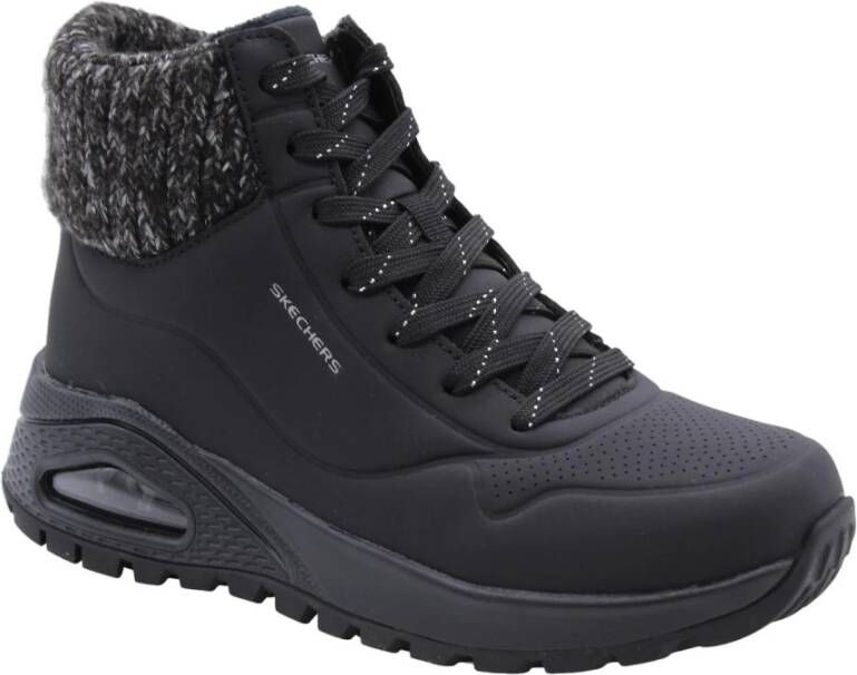 Skechers Chocolade Enkellaars Black Dames