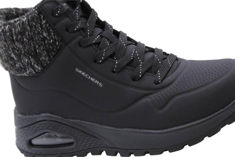 Skechers Chocolade Enkellaars Black Dames