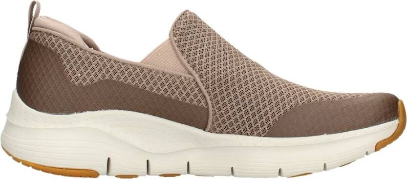 Skechers Comfort Sneaker met Arch Fit Beige Heren