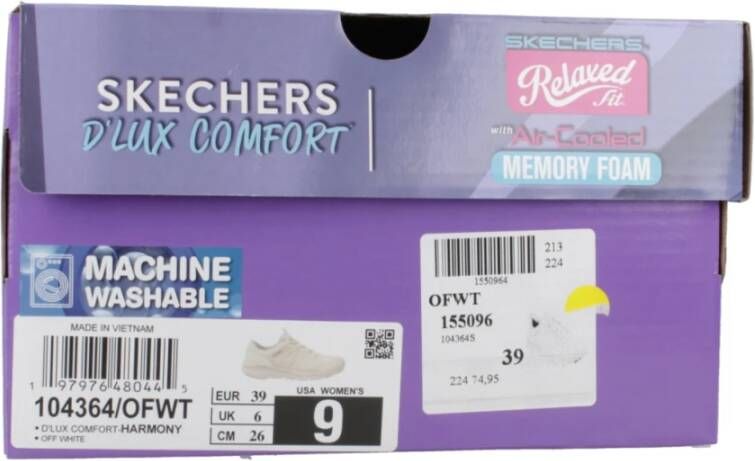 Skechers Comfort Sneakers met Dlux Technologie White Dames