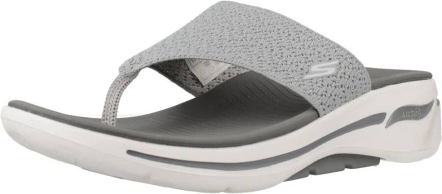 Skechers Comfortabele Arch Fit Flip Flops Gray Dames